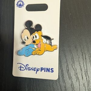 Disney Mickey and Pluto Pin - Black, Yellow, Blue